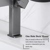 TikTok Deck Mounted Water Mixer Tap Copper Single Handle Bathroom Basin Faucet