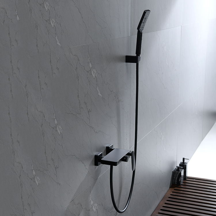 Modern Gun Grey Wall Mounted Bathroom Bathtub Faucet Mixer Hot and Cold Shower Faucet Mixer