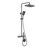 Rainfall LED Thermostatic Bathroom Shower Set Luxury Copper Wall Mounted Shower Mixer Set