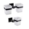 Kaiping Supplier Modern Hotel Matte Black Wall Toilet Bath Hardware Set Bathroom Accessories Set