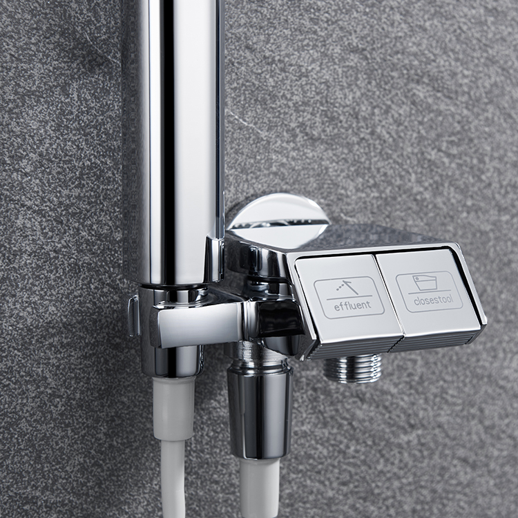 Piano Keys Toilet Bidet Partner Set Toilet Pressure Spray Gun Tap Shattaf One Into Two Angle Valve for bahtroom