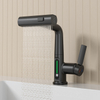 Modern Matte Black Pull Down Basin Faucet Pull Out Bathroom Basin Faucets