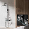 TikTok LED Wall Mounted Bathroom Shower Set Luxury Copper Rainfall Shower Mixer Set