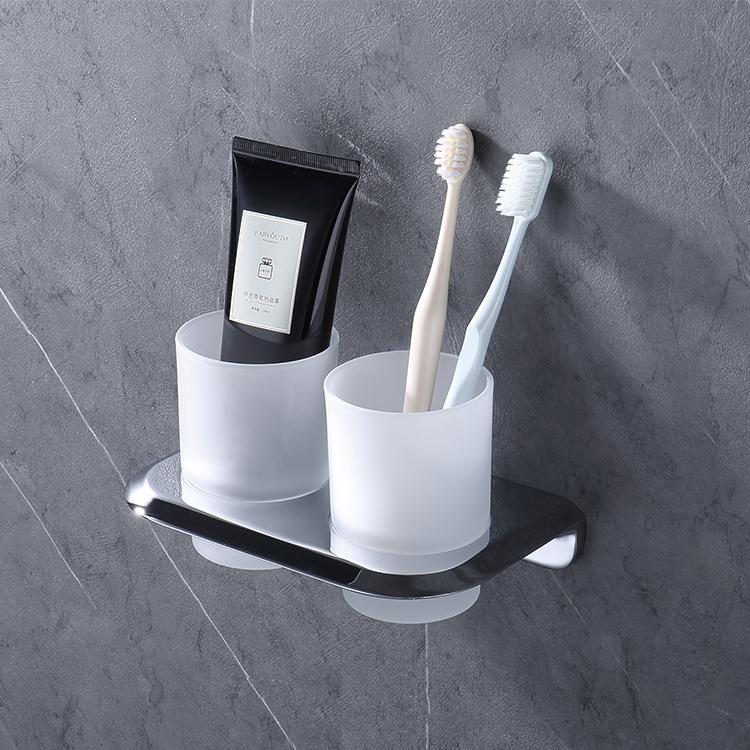 Zinic Double Cup Holder Bathroom Accessories Toothbrush Cup Holder
