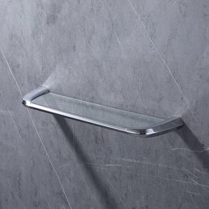 Zinic Framework And Glass Panel Wall-mounted Storage Rack Wall Shelf for Bathroom