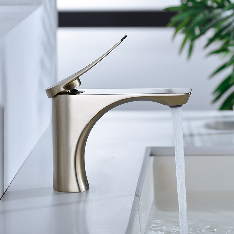 Gold Single Handle Bathroom Basin Faucet Hot and Cold Water Single Handle Single Lever Mixer Tap
