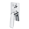 Modern Style Chrome Single Lever Wall Mounded Shower Faucet Mixer With Diverter