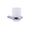 Wall Mounted Chrome Single Cup Holder Bathroom Zinc Alloy Concealed Glass Single Tumbler Holder 