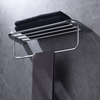 Wall Mount Towel Bar Set Chrome Double-Layer Bathroom Polished Towel Rack
