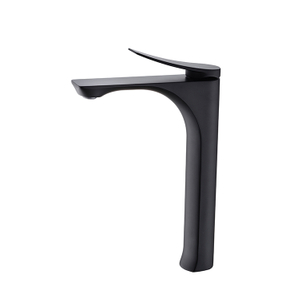 Modern One Hole Black Bathroom Faucet Deck Mounted Single Handle Sink Mixer Tap