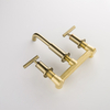 European Style Brushed Gold Wall Mount 3 Hole Bathroom Sink Faucet Dual Handle 8'' Widespread Mixer Tap 