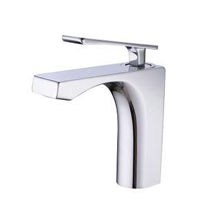 Modern Brass Chrome Plated Single Handle One Hole Wash Mixer Bathroom Basin Faucet