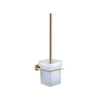 Modern Hotel Copper Brushed Gold Bathroom Accessories Cleaning Wall Mounted Toilet Brush Holder
