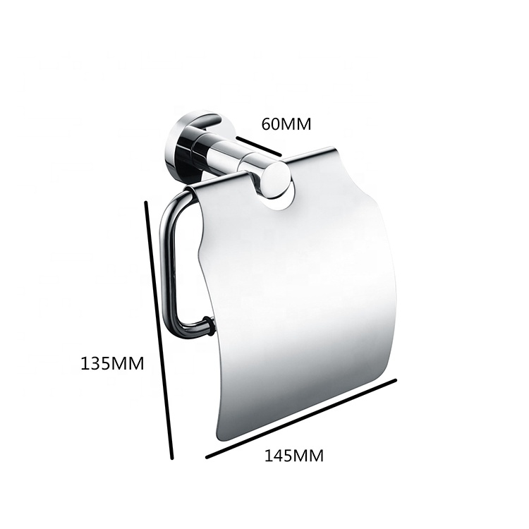 Modern Bathroom Accessories Stainless Steel Chrome Toilet Paper Holder Wall Mounted Toilet Tissue Holder
