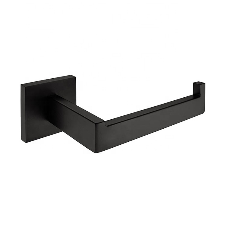 Modern High Quality Stainless Steel Wall Mounted Matte Black Bathroom Accessories Set