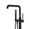 Modern Copper Matte Black Freestanding Bathtub Faucet Single Handle Floor Stand Shower Bath Taps 