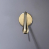 Commercial Brass Brushed Gold Concealed Basin Mixer Water Drop In Wall Mounted Lavatory Mixer Tap