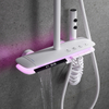 Luxury Brass Exposed Shower Mixer Bathroom White LED Thermostatic Shower Valve