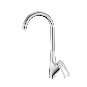2023 New Design Chrome Single Handle Hot and Cold Water Kitchen Faucets Brass Mixer Tap 