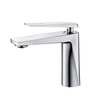 China Factory Chrome One Hole Bathroom Basin Faucet Hot and Cold Water Deck Mounted Copper Wash Mixer Tap