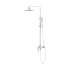 Elegant White Dual Functions Bathroom Shower Set Rain Head Shower Mixer