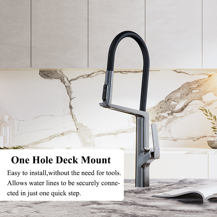 360 Degree Swivel Spout Pull Down Kitchen Faucet with Water Purifier TiK Tok Single Handle Hot Cold Water Tap 