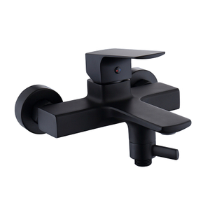 High Quality Matte Black Bathtub Faucet Wall Mounted Hot And Cold Water Brass Waterfall Shower Mixer Tap Bathroom Bath Filler 