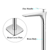 2021 Hot and Cold Water Single Handle Brass Chrome Bathtub Floor Free Standing Faucet Mixer Bath Tap