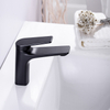Modern Matt Black Single Handle One Hole Deck Mounted Wash Lavatory Mixer Tap Basin Faucet for Bathroom