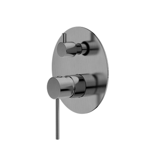 High Quality Brass Gun Grey Round Shower Valve Wall Mounted Bathroom Mixer Faucet Tap