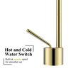 Watermark Single Hole Deck Mounted White Water Drop Bathroom Faucet Wash Mixer Tap