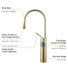 Gold Bathroom Basin Mixer Taps Single Handle One Hole Copper Sink Faucet 