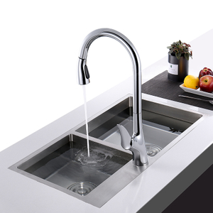 Chrome Pull Out Spring Kitchen Faucet Good Quality Brass Single Handle Sink Kitchen Tap 
