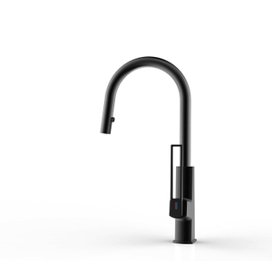 Matte Black Single Lever Single Handle Pull Down Kitchen Faucet OEM and ODM