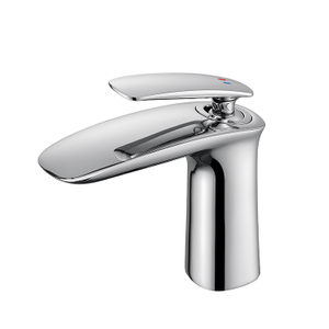 New Design Hot And Cold Water Brass Chrome Single Handle Wash Mixer Tap Bathroom Basin Faucet