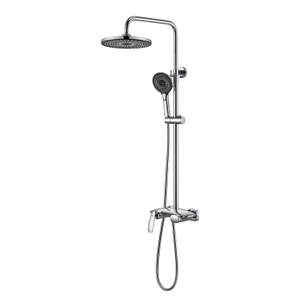 High Quality Brass Wall Mounted Chrome Bathroom Rainfall Shower Faucet Set