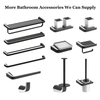 Home Hotel Decorative Copper Durable Bathroom Accessories Cleaning Toilet Brush with Holder Set