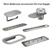 Modern Stainless Steel Bathroom Accessories Tumbler Holder Square Single Toothbrush Cup Holder