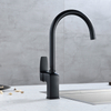 High Quality Brass Hot And Cold Water Single Handle One Hole Matt Black Sink Mixer Tap Kitchen Faucet