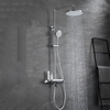 Modern Brass Chrome Wall Mounted Rain Shower System Mixer Gold Thermostatic Shower Faucet Set
