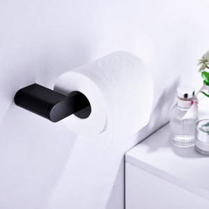 Wall Mounted Stainless Steel Matt Black Paper Holder Toilet Paper Holder for Bathroom Toilet Kitchen