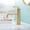 High Quality Brushed Gold Brass Single Handle One Hole Wash Mixer Tap Bathroom Basin Faucet