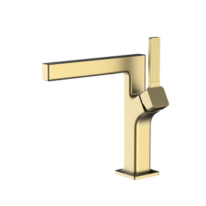 Single Lever Gold Basin Faucet Hot and Cold Water Bathroom Sink Mixer
