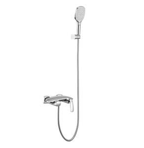 Easy Install Wall Mounted Brass Chrome Hot And Cold Water Bathroom Shower Mixer Set