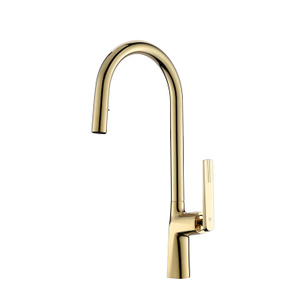 China Factory Zirconium Gold Kitchen Mixer Deck Mounted Single Handle One Hole Brass Kitchen Faucet Tap