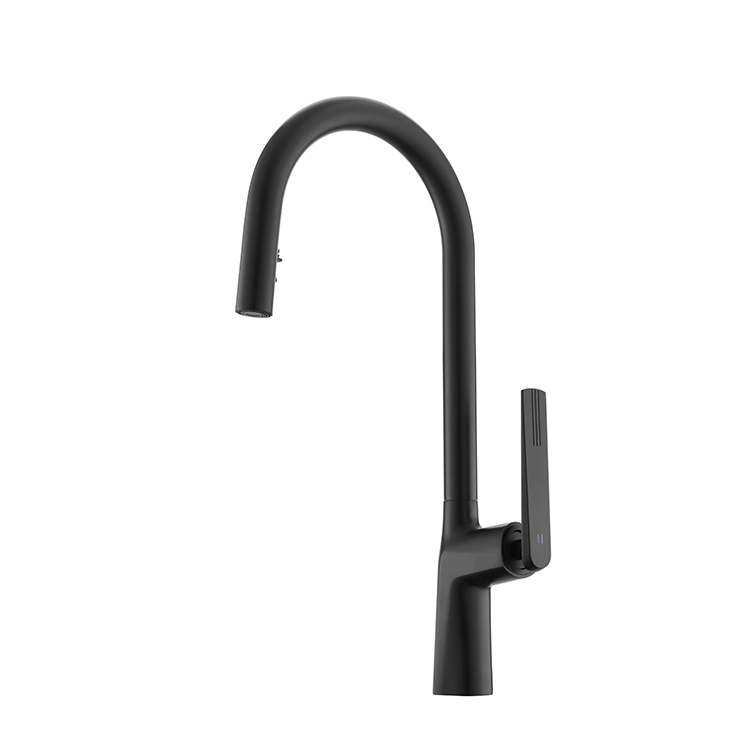 High Quality Commercial Matte Black Kitchen Mixer Deck Mounted Hot and Cold Water Faucet Sink Kitchen Faucet