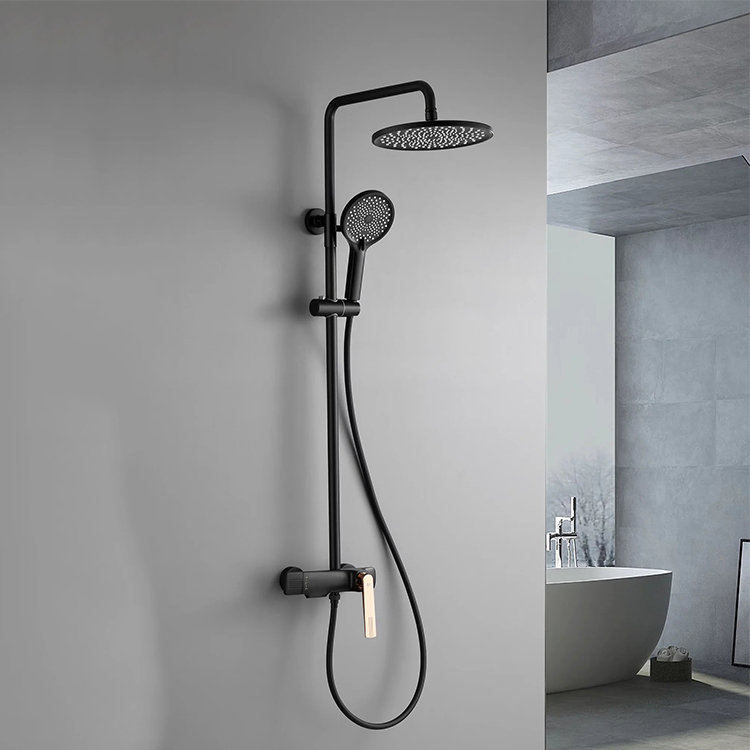 Modern Bathroom Shower Set Washroom Brass Rainfall Shower Faucet Column Bath Shower Faucets