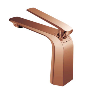 Rose Gold Single Hole Hot And Cold Water Vanity Basin Mixer Bathroom Faucet Taps