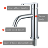 Hot Sale Round Brass Single Handle Bathroom Faucet Deck Mounted Cold Water Tap Basin Sink Faucet