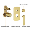 High Quality In-Wall Mounted Single Handle Brushed Gold Shower Mixer Valve Concealed Shower Faucet